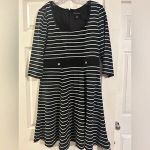 Black and White Striped Dress